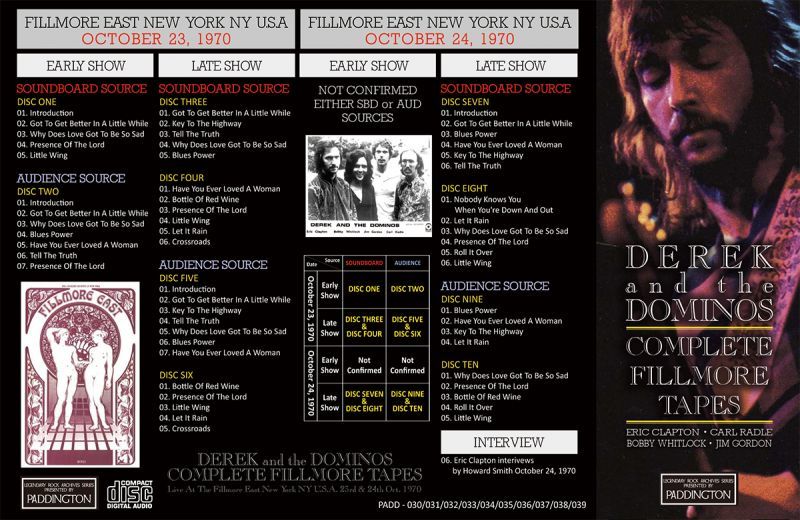 DEREK & THE DOMINOS / COMPLETE FILLMORE TAPES �y10CD�z