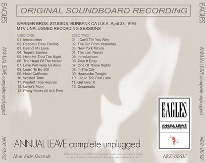 EAGLES / ANNUAL LEAVE complete unplugged �y2CD�z