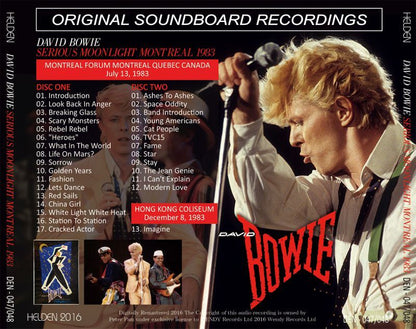 DAVID BOWIE / SERIOUS MOONLIGHT MONTREAL 1983 【2CD】