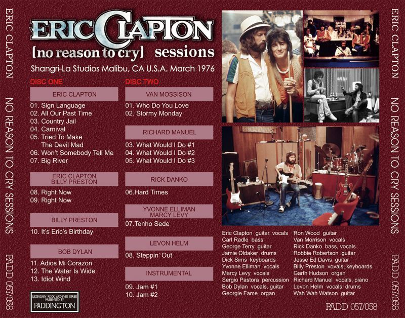 ERIC CLAPTON / NO REASON TO CRY SESSIONS �y2CD�z
