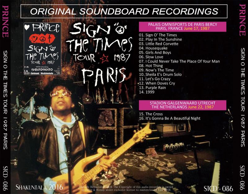 PRINCE / SIGN OF THE TIMES 1987 PARIS (1CD)