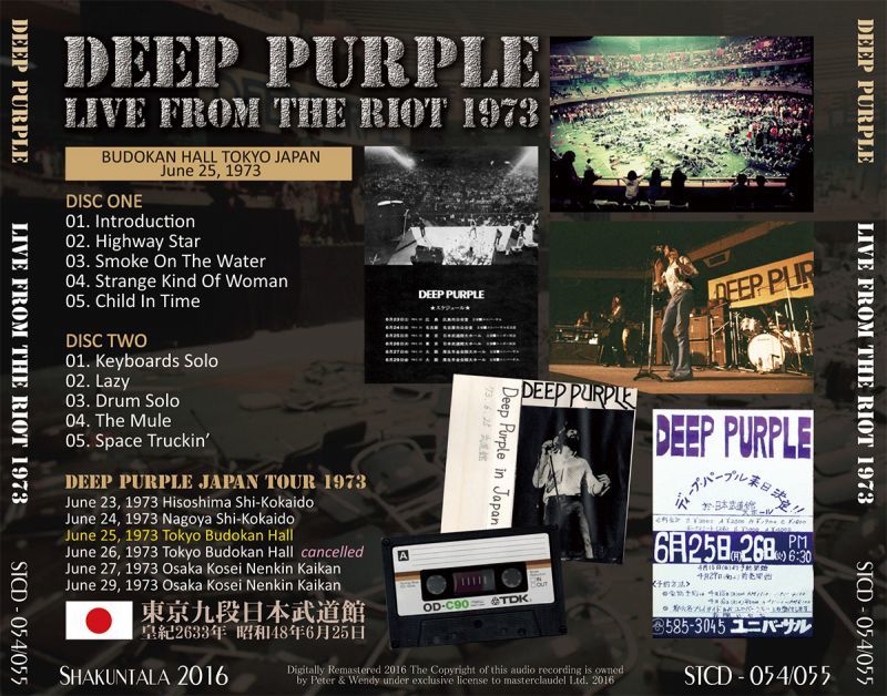 DEEP PURPLE / LIVE FROM THE RIOT �y2CD�z