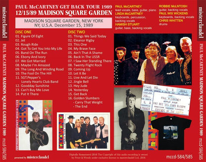 PAUL McCARTNEY / MADISON SQUARE GARDEN 1989 【2CD】