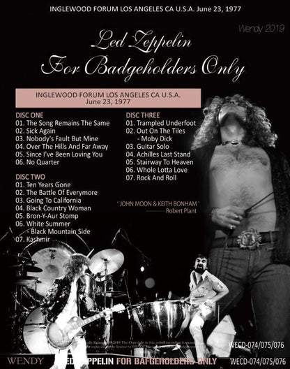 LED ZEPPELIN / FOR BADGEHOLDERS ONLY 【3CD】