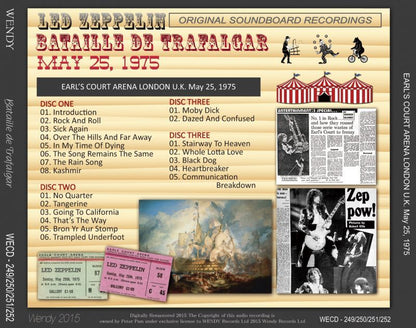 LED ZEPPELIN / EARL'S COURT May 25, 1975 【4CD+2DVD】