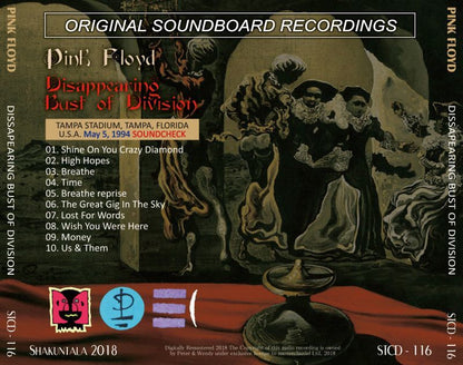 PINK FLOYD 1994 DISSAPEARING BUST OF DIVISION 1CD
