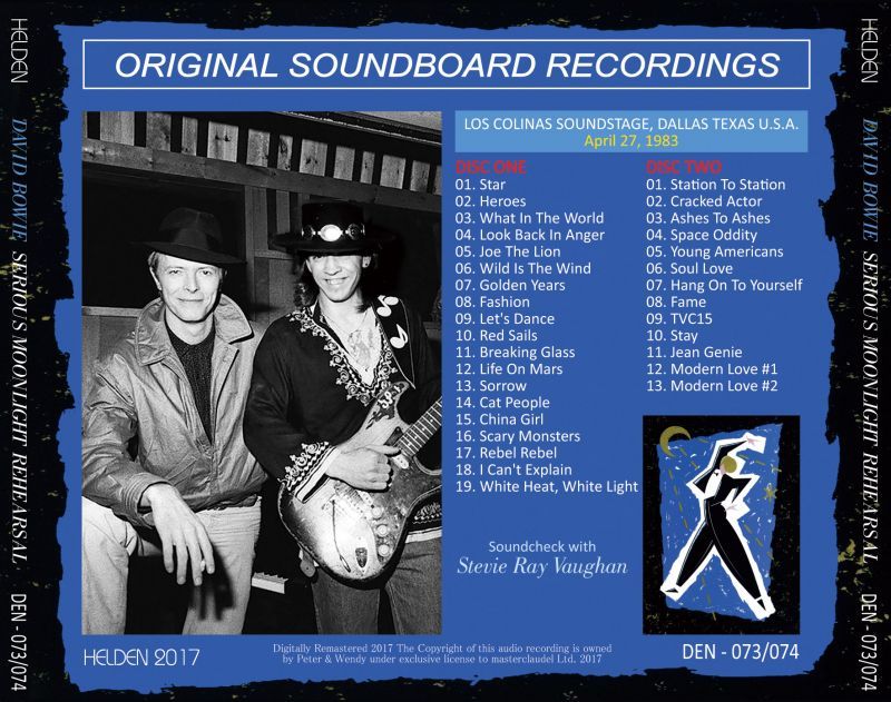 DAVID BOWIE / SERIOUS MOONLIGHT REHEARSAL 1983 【2CD】