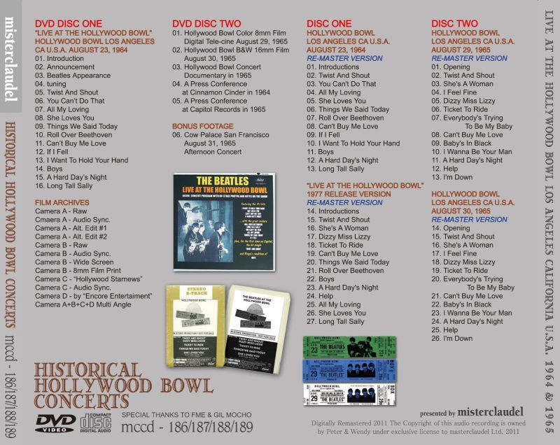 THE BEATLES / HISTORICAL HOLLYWOOD BOWL CONCERTS 【2DVD+3CD】
