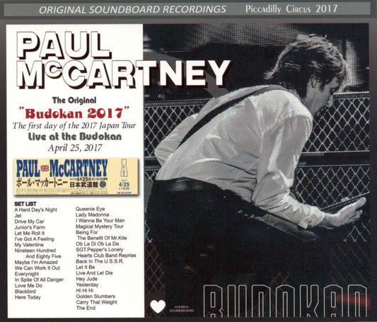 PAUL McCARTNEY / BUDOKAN 2017 、ECD、E"<span data-mce-fragment=""1"">LIVE AT THE BUDOKAN HALL TOKYO JAPAN APRIL 25