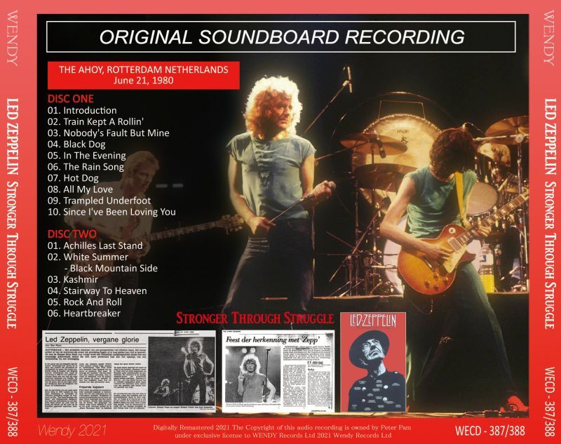 LED ZEPPELIN / 1980 STRONGER THROUGH STRUGGLE (2CD)