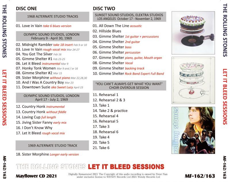 THE ROLLING STONES / LET IT BLEED SESSIONS (2CD)