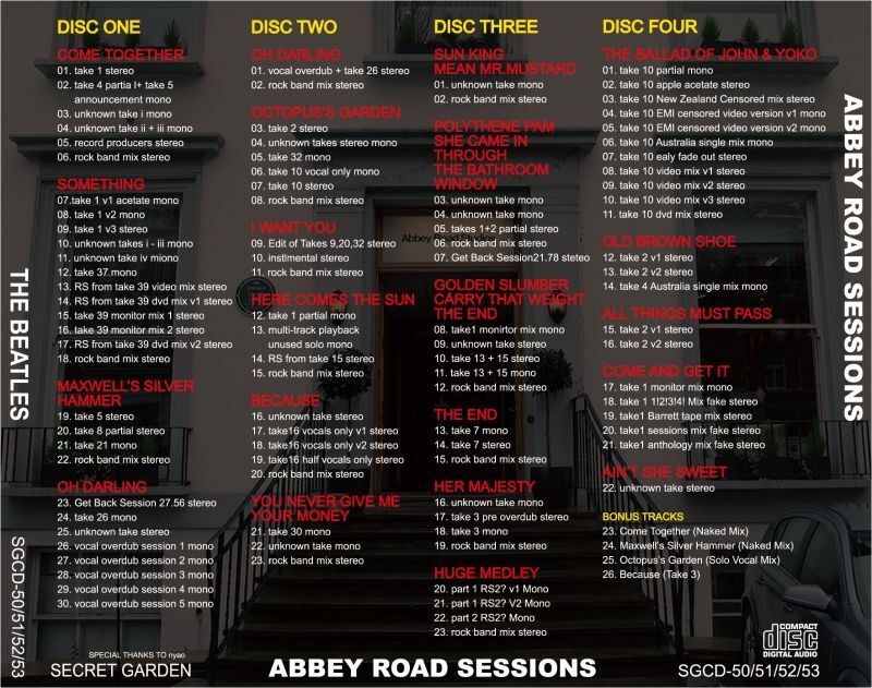 THE BEATLES / ABBEY ROAD SESSIONS �y4CD�z