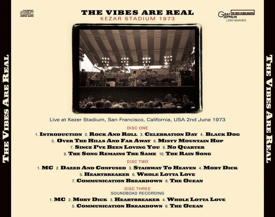 LED ZEPPELIN / THE VIBES ARE REAL KEZAR STADIUM 1973 (3CD)
