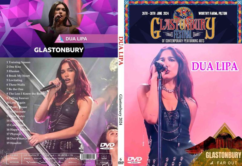 Dua Lipa / Glastonbury 2024 PRO SHOT (1DVDR) Unprinted white disc