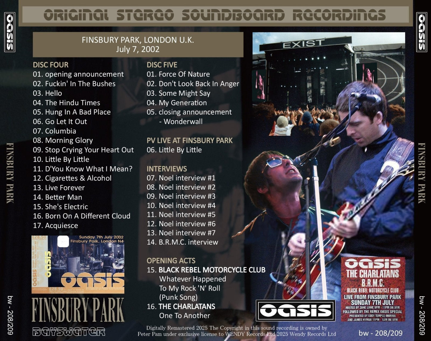 OASIS / 2002 FINSBURY PARK (5CD)