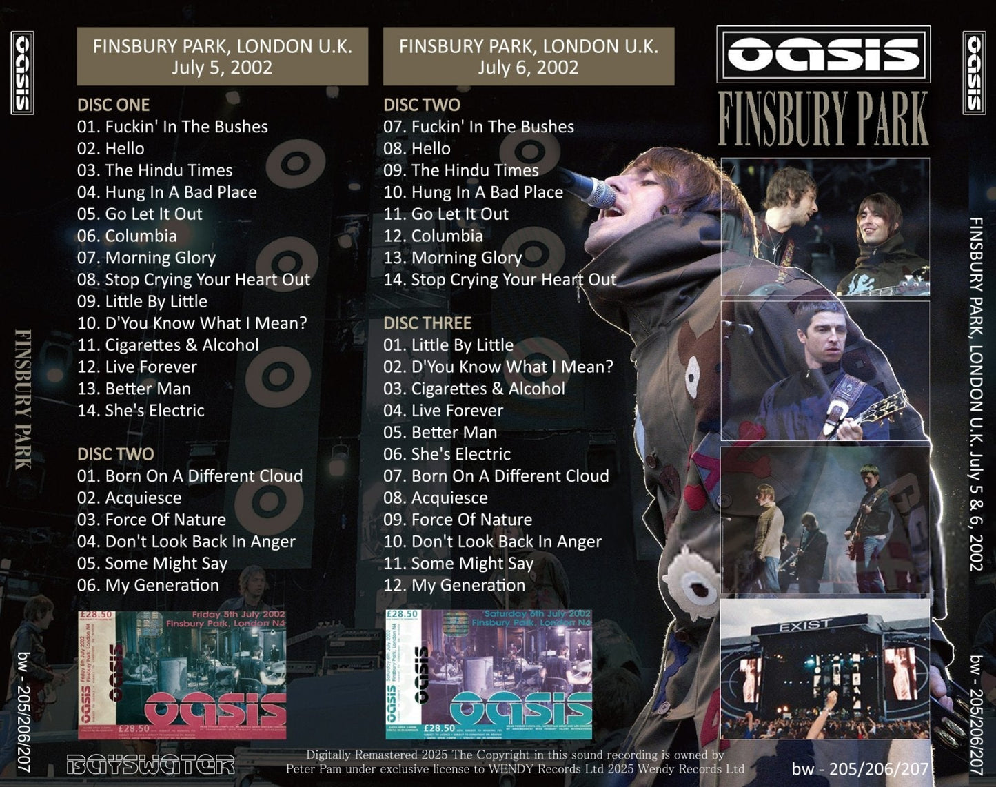 OASIS / 2002 FINSBURY PARK (5CD)