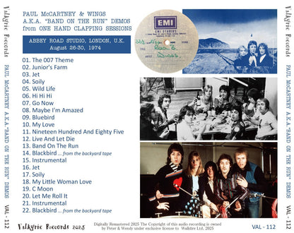 PAUL McCARTNEY WINGS / BAND ON THE RUN DEMOS (1CD)