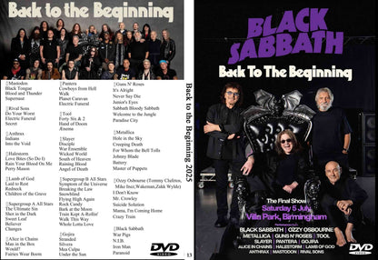 Ozzy Osbourne & Black Sabbath / Back to the Beginning 2025 (1DVDR) White label disc