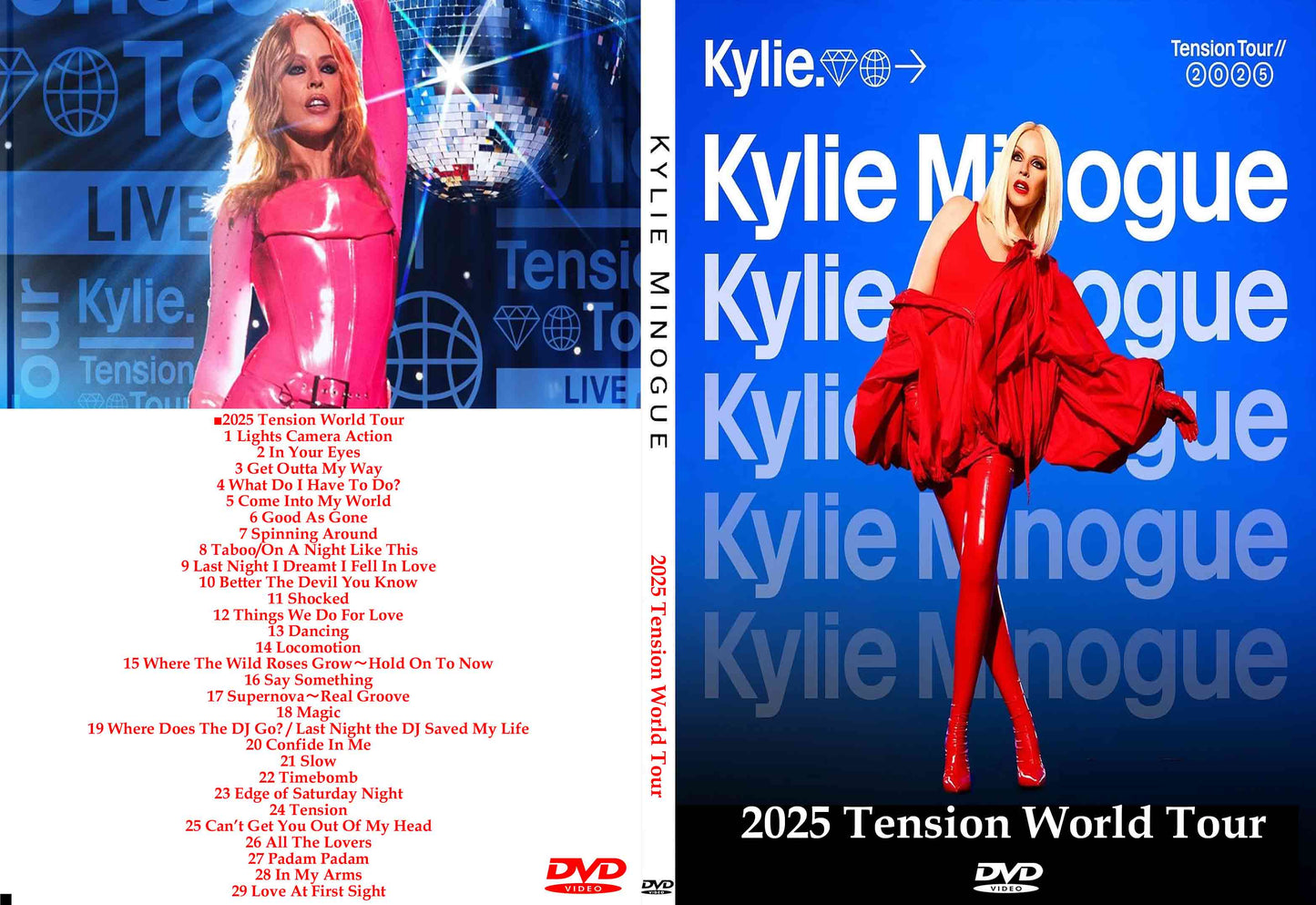 Kylie Minogue / 2025 Tension World Tour PRO SHOT (1DVDR) Unprinted white disc