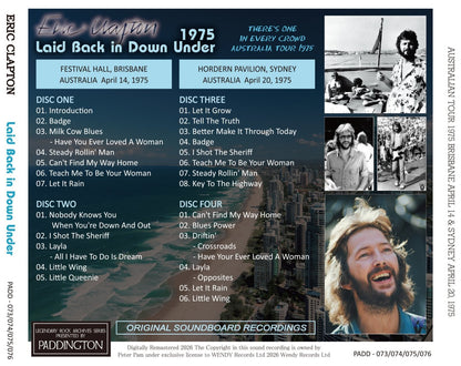 ERIC CLAPTON / 1975 LAID BACK IN DOWN UNDER (4CD)