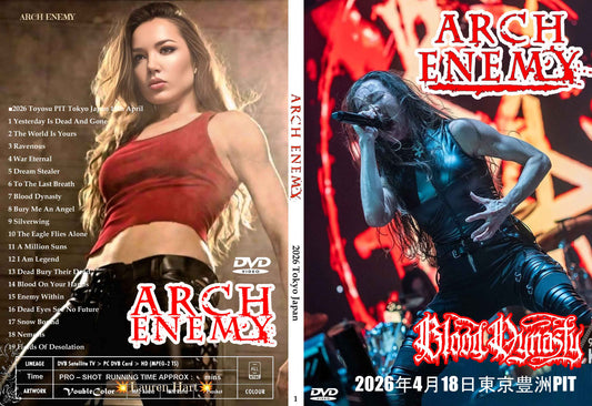 Arch Enemy / 2026 Tokyo Japan PRO SHOT (1DVDR) Unprinted white disc