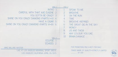 PINK FLOYD / LIVE AT LOS ANGELES MEMORIAL SPORT ARENA MIKE MILLARD MASTER (3CDR)