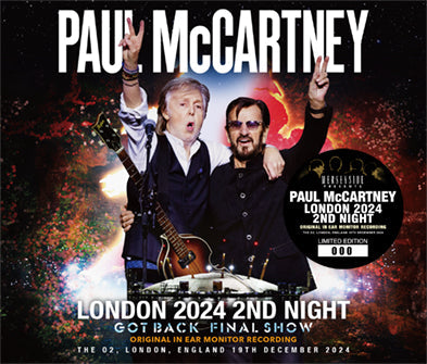 PAUL McCARTNEY / LONDON 2024 2ND NIGHT ‘GOT BACK’ FINAL SHOW ORIGINAL IN EAR MONITOR RECORDING (3CD)