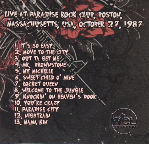 GUNS N' ROSES / LIVE AT PARADISE ROCK CLUB (1CDR)