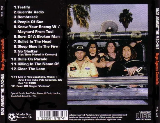 RAGE AGAINST THE MACHINE / RAGE AGAINST COACHELLO (1CD)
