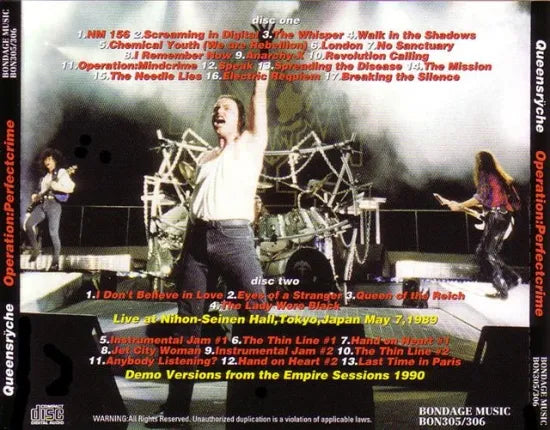 QUEENSRYCHE / OPERATION PERFECTCRIME (2CD)