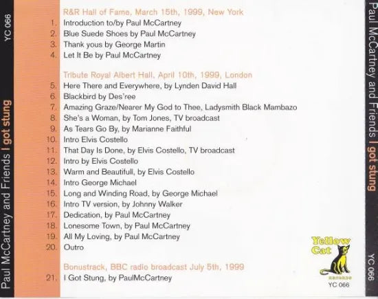 PAUL McCARTNEY and FRIENDS / I GOT STUNG (1CD)