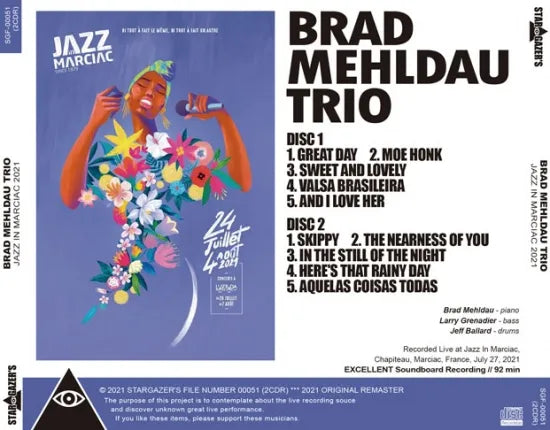 BRAD MEHLDAU TRIO / JAZZ IN MARCIAC 2021 SOUNDBOARD (2CDR)