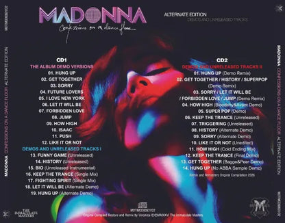 MADONNA / CONFESSIONS ON A DANCE FLOOR ALTERNATE EDITION DEMOS AND UNRELEASED TRACKS (2CD)