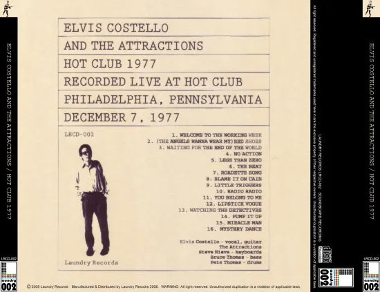 ELVIS COSTELLO / HOT CLUB 1977 (1CDR)