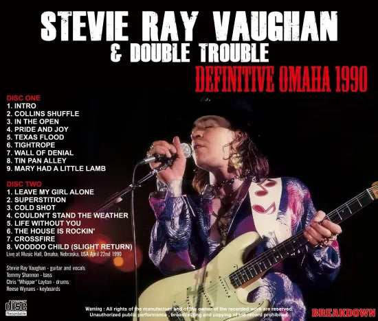 STEVIE RAY VAUGHAN & DOUBLE TROUBLE / DEFINITIVE OMAHA 1990 (2CDR)