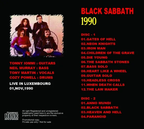 BLACK SABBATH / 1990 (2CDR)