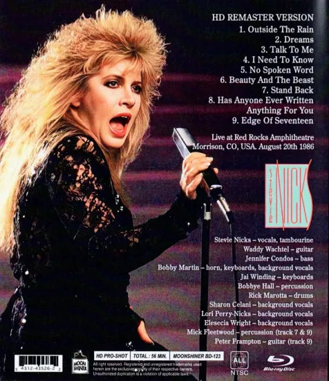 STEVIE NICKS / LIVE AT RED ROCKS 1986 HD REMASTER VERSION HD PRO-SHOT (1BDR)