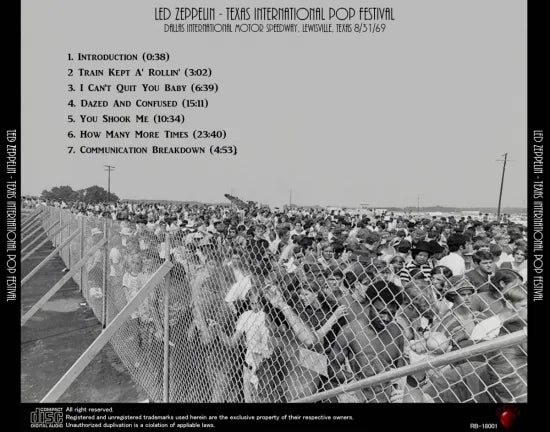 Led Zeppelin / Texas International Pop Festival (1CDR)