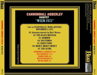 CANNONBALL ADDERLEY QUARTET / WIEN 1972 SOUNDBOARD (1CDR)