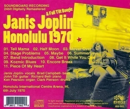 JANIS JOPLIN & FULL TILT BOOGIE / HONOLULU 1970 (1CD)