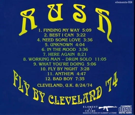 RUSH / FLY BY CLEVELAND '74 (1CD)