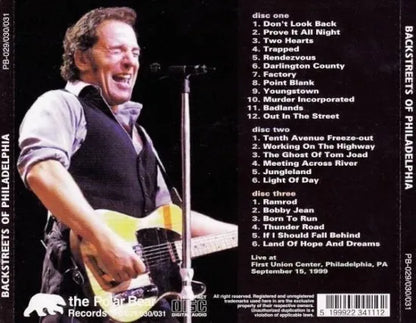 BRUCE SPRINGSTEEN & THE E STREET BAND / BACKSTREETS OF PHILADELPHIA SEPTEMBER 15, 1999 (3CD)