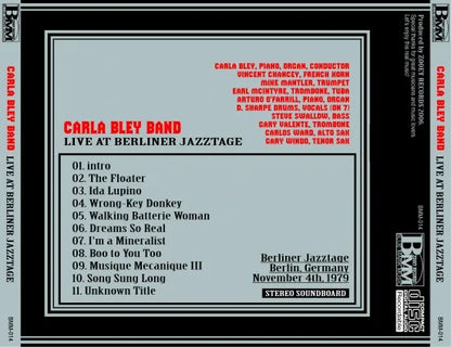 CARLA BLEY BAND / LIVE AT BERLINER JAZZTAGE SOUNDBOARD (1CDR)