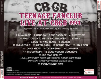 TEENAGE FANCLUB / LIVE AT CBGB 1994 (1CDR)
