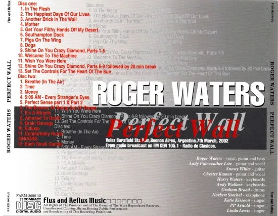 Roger Waters / Perfect Wall SOUNDBOARD (2CD)