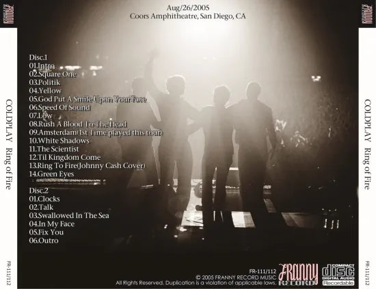 COLDPLAY / RING OF FIRE (2CDR)