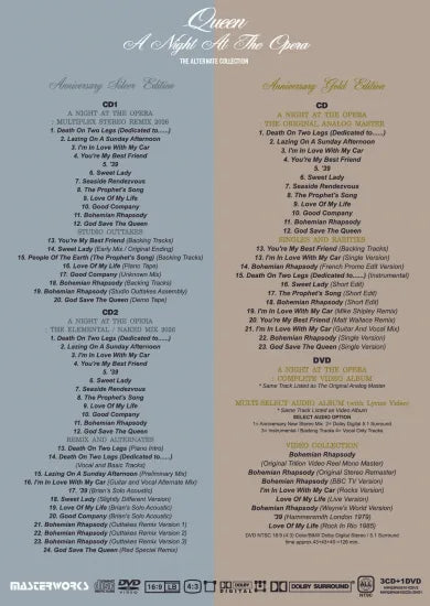 QUEEN / A NIGHT AT THE OPERA THE ALTERNATE COLLECTION LIMITED SPECIAL EDITION (3CD+1DVD)