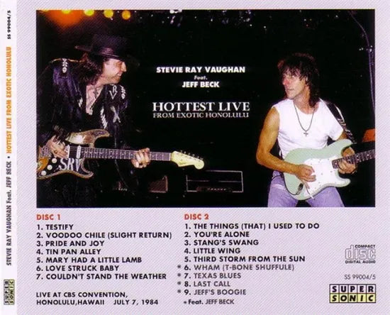 STEVIE RAY VAUGHAN feat JEFF BECK / HOTTEST LIVE FROM EXOTIC HONOLULU  (2CD)