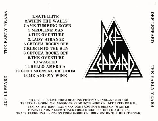 DEF LEPPARD / THE ERALY YEARS (1CDR)