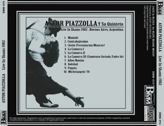 ASTOR PIAZZOLLA / LIVE IN SHAMS 1982 (1CDR)